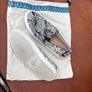 Tory Burch Snakeskin Slip-On Sneakers